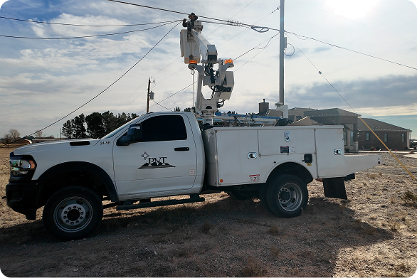 White PVT truck